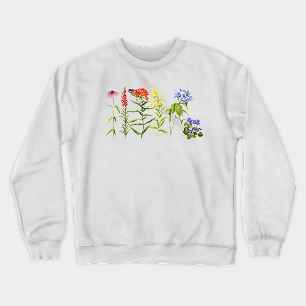 Native Flowers Pride Crewneck Sweatshirt by Heather Dorsch Creations